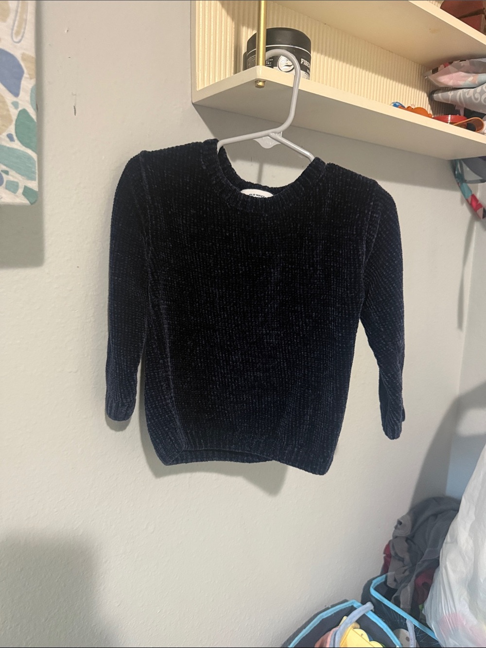 Old Navy Plush Chenille Crewneck Sweater - Navy Blue